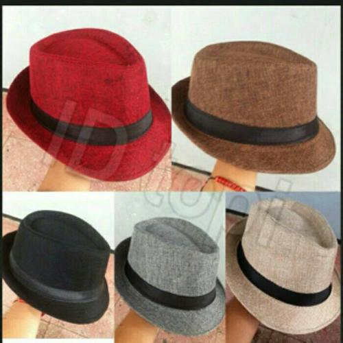 Jual topi fedora hat import jazz - Kota 