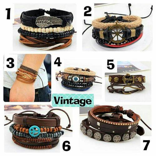 Foto Produk Gelang Pria/Wanita Multilayer vintage set High Quality dari DHV store