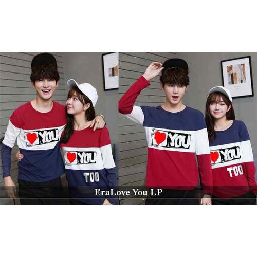 Gambar Kaos Lengan Panjang | Kaos Pasangan | Kaos Keren | couple era love you dari koleksi baju couple Kab. Sleman Tokopedia