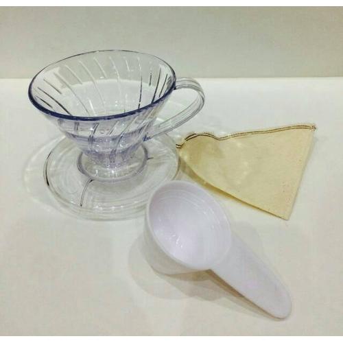 Gambar V60 Transparant / V 01 Dripper 1-2 Cups dari Swivel Coffee undefined Tokopedia
