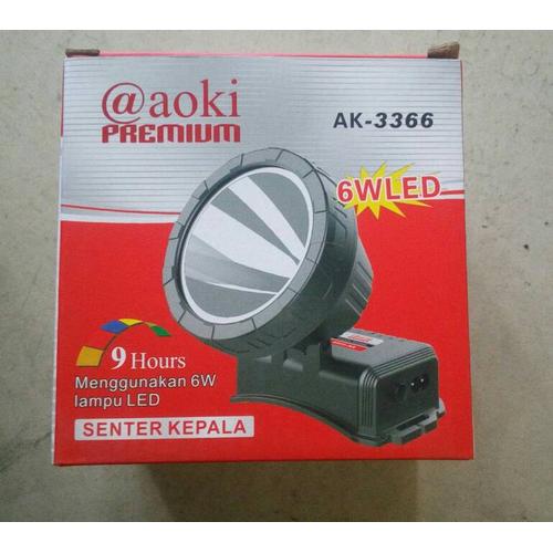Foto Produk Senter Kepala Charger AOKI-AK3366 / Senter Kepala Cas dari khalisah grosir