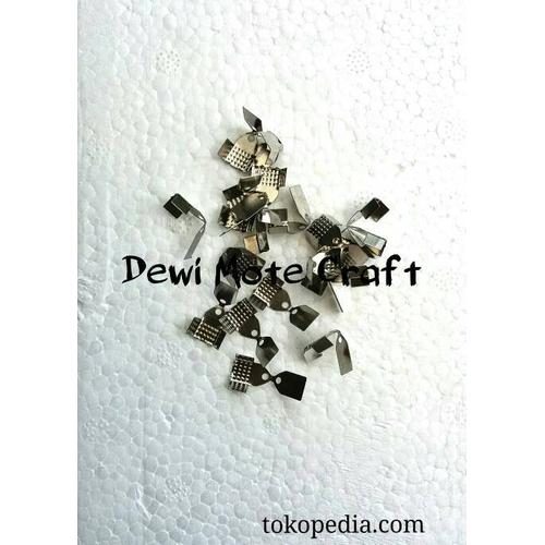 Foto Produk Bahan Aksesoris Tutup Tali Besar Silver isi 20 pcs dari Dewi Mote