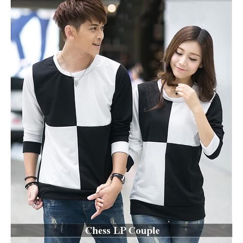 Gambar Kaos Lengan Panjang | Kaos Pasangan | Kaos Keren | couple chess dari koleksi baju couple Kab. Sleman Tokopedia