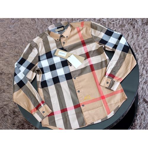 Burberry Shirt Long Sleeve in Brown 