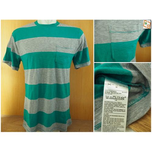 Foto Produk Kaos Gap Stripe Pocket T Shirt Original - Tosca Grey dari Serba Original