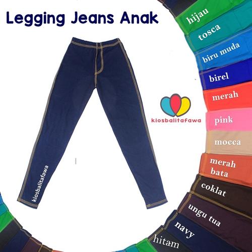 Foto Produk Legging Jeans Uk. Tanggung 9-12 th / Leging Polos Jeans Anak dari Kios Balita Fawa