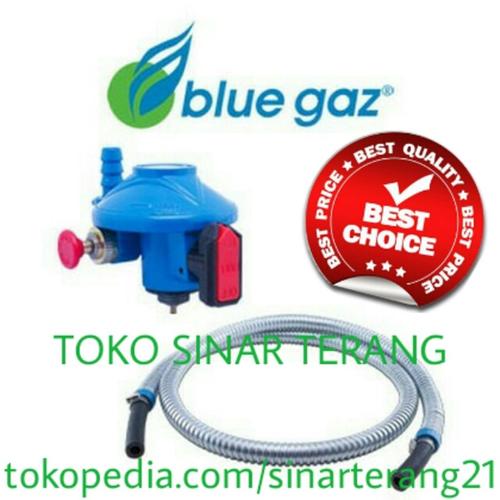 Jual PAKET HEMAT Regulator + Selang BLUE GAS GAZ LPG Bagus Aman Murah SNI Kota Surabaya TOKO