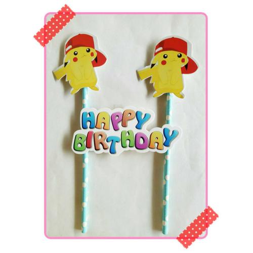 Foto Produk topper hiasan cake birthday kue ulang tahun karakter pokemon dari reanolshoop