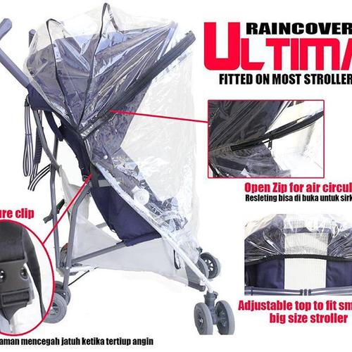 Foto Produk ULTIMA STROLLER RAINCOVER UNIVERSAL PENUTUP HUJAN DAN ANGIN dari Tinkiwinki Babytoys