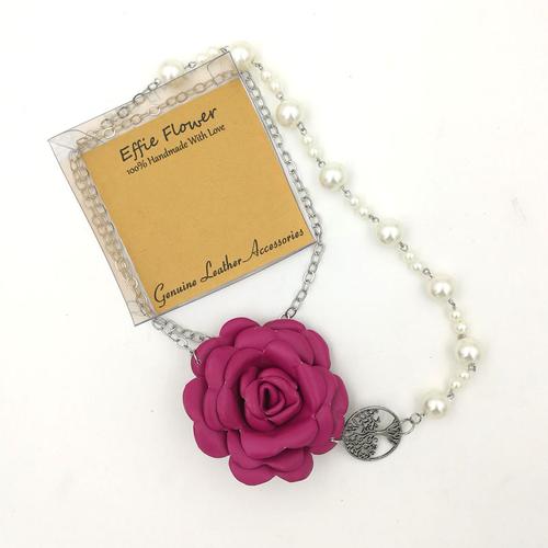 Gambar Gift Set-Kalung Bunga Mawar-Necklace Leather-Aksesoris Handmade dari Effie Flower Jakarta Selatan Tokopedia