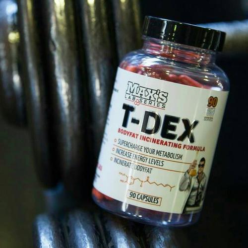 Foto Produk Fat Burner MAX'S T-DEX 90 Serving Pembakar Lemak Fomula Lengkap. dari FitnessAddict Suplemen
