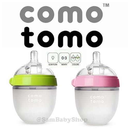 Foto Produk Comotomo SInlge 150 ( Green / Pink ) Como Tomo Baby Bottle - Hijau dari Sam Baby Shop