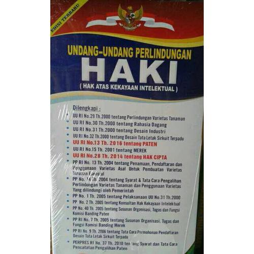 Foto Produk UU Perlindungan HAKI UU RI th 2016 T Paten. UU no 28 Th 2014 Hak Cipta dari pesan buku