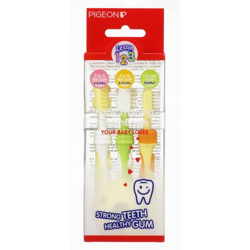 Foto Produk TERMURAH Sikat Gigi Bayi Pigeon Baby Training ToothBrush Set 123 dari Zahifa Shop