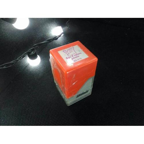Gambar Stamp Cap Stempel Tinta dengan text "Sign & return, please" dari KlinikRobot Kota Tangerang Tokopedia