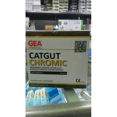 Foto Produk Catgut Chromic 2/0 GEA Tanpa Jarum dari AGNES MEDIKA