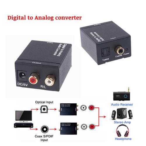 TO ANALOG + AUDIO 3.5MM (COAXIAL TO RCA 