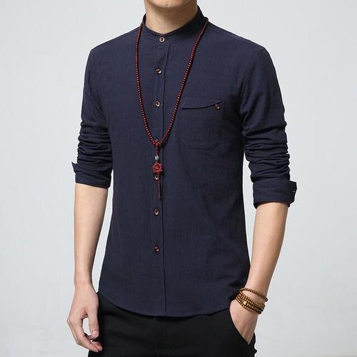 Foto Produk Hem Kemeja Pria Lengan Panjang Super Keren, Zyan Style Navy Dongker dari Kemeja Slim Fit