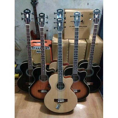 Foto Produk Bass akustik elektrik neck maple rangka double run eqtuner fishman dari Mamets Galeri Akustik