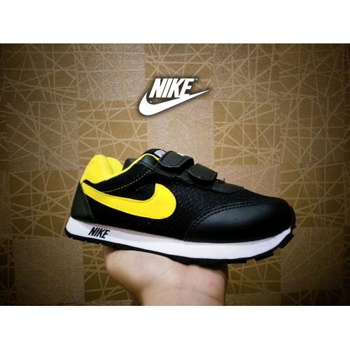 Foto Produk sepatu sport junior nike hitam kuning / sneaker anak 33 34 35 36 37 dari Potatoss