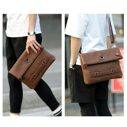 Foto Produk Tas tangan slempang clutch kerja pria wanita selempang handbag kulit dari toko impor unik