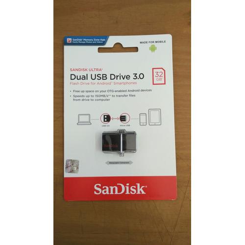 Foto Produk SanDisk Ultra Dual USB Drive 3.0 32GB Flashdisk OTG - 32 GB Flash Disk dari bungkuz