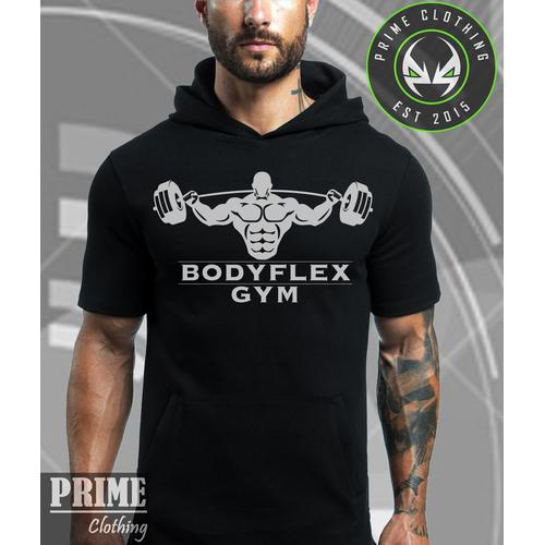Jual Short Sleeve Hoodie Body Flex GYM 