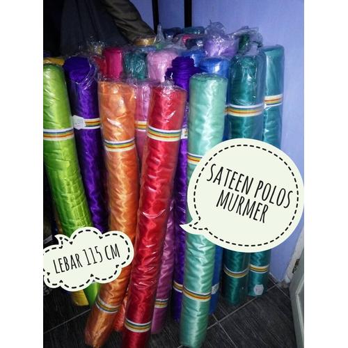 Foto Produk Kain sateen satin saten polos clarissa murah murmer dari Kain Klewer Salatiga