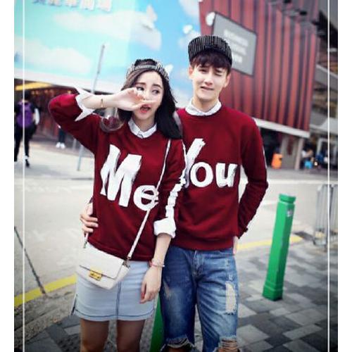 Foto Produk SWEATER COUPLE YOU N ME MAROON dari Jakarta Couple