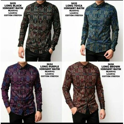 Foto Produk Batik Pria SLIMFIT | Batik lengan panjang dari one fashion93