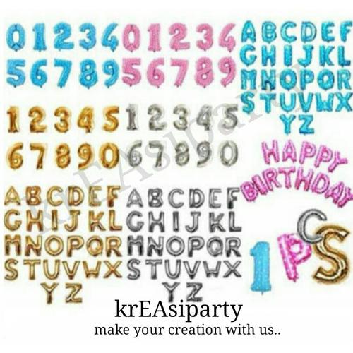 Foto Produk Balon Foil Huruf Angka dari krEAsi party
