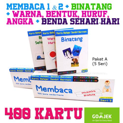 Gambar FlashCard 400 Kartu - Paket A (5 Seri Kartu Bayi): Membaca, Bentuk dll dari Tasneem Jakarta Timur Tokopedia
