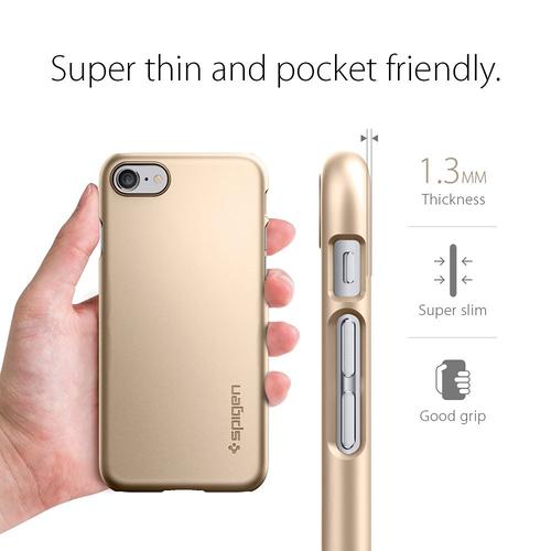 Foto Produk Spigen iPhone 7 Case Thin Fit - Champagne Gold dari Get Widd