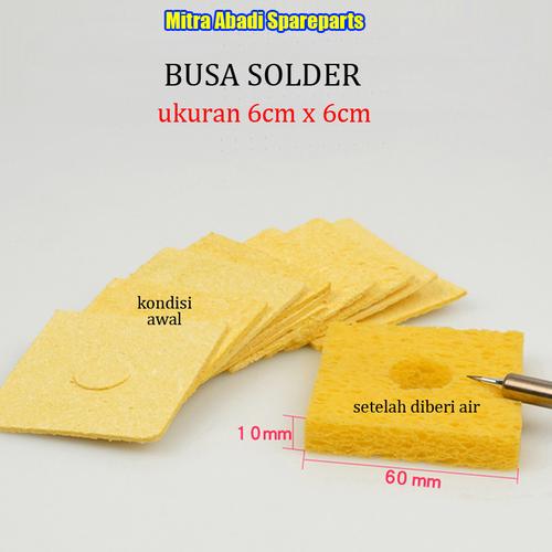 Foto Produk Busa Pembersih/Spons/Sponges Cleaner Mata Solder 6cm*6cm/6*6 cm dari Mitra Abadi Spareparts