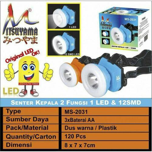 Foto Produk senter kepala led mitsuyama ms 2031.head lamp dari suparmi shop