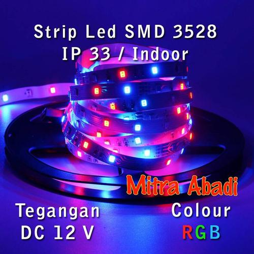 Foto Produk LED Strip SMD 3528 RGB DC 12V IP33 INDOOR ONLY dari Toko Mitra Abadi