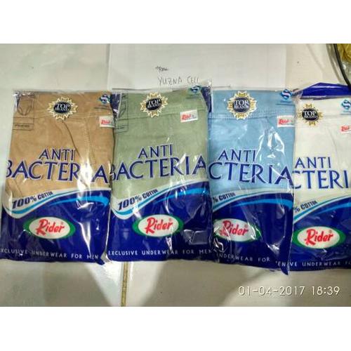 Foto Produk CELANA DALAM PRIA RIDER R 325 B UK S M L XL GROSIR ANTI BAKTERI KAOS - Putih, S dari YUZNA CELL