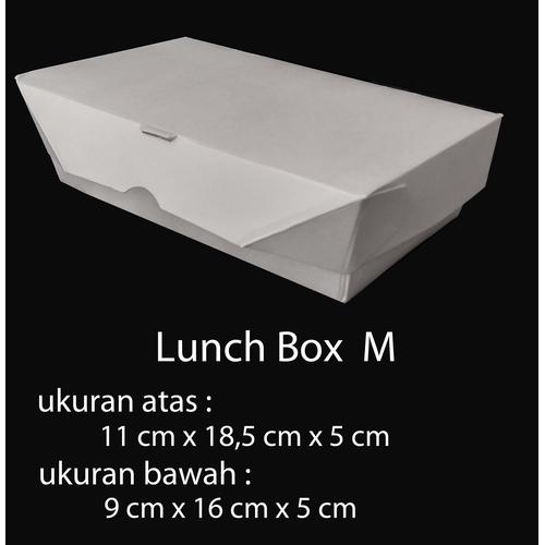 Foto Produk PAPER BOX LUNCH UKURAN M / PAPER BOX KERTAS / PAPER TAKE AWAY - Putih dari BCA AKSESORIS