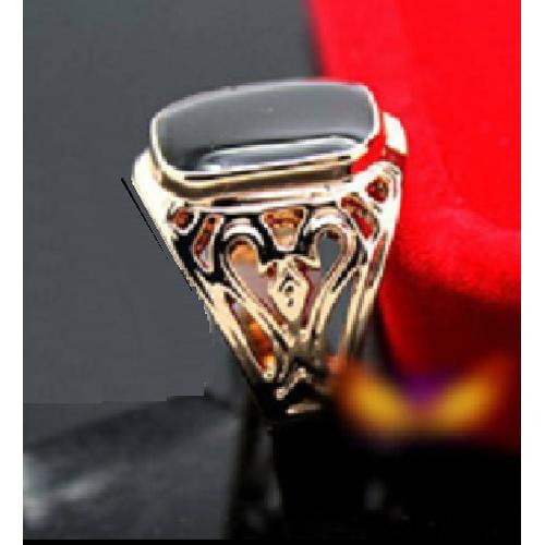 Jual BLACK OPAL RING GOLD PLATED - Kota 