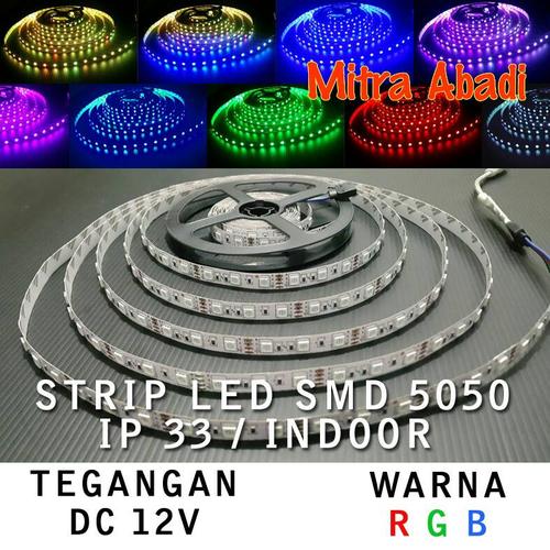 Foto Produk Flexible LED Strip RGB Multi-Colors SMD 5050 DC12V IP33 INDOOR ONLY dari Mitra Abadi LED