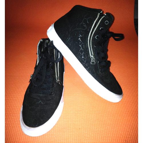SUPRA CUTTLER BLACK HI-TOP SNEAKER 