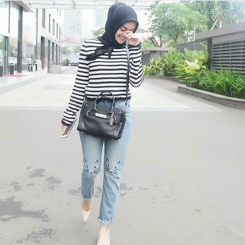 Jual celana jeans cat bordir - pants 
