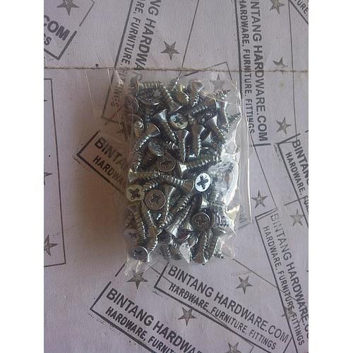 Foto Produk FH-4X3/8 Skrup Taping Diameter 4mm Panjang 3/8Inch Isi 100 Sekrup Kayu dari Bintang Hardware