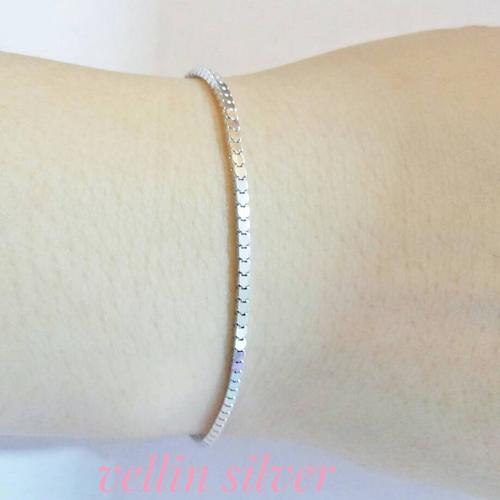 Foto Produk gelang tangan milano/perhiasan perak silver 925 lapis emas putih dari vellin silver