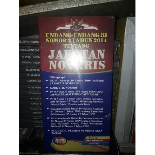 Foto Produk Undang-Undang RI no 2 Tahun 2014 Tentang Jabatan Notaris dari TB. PABONA