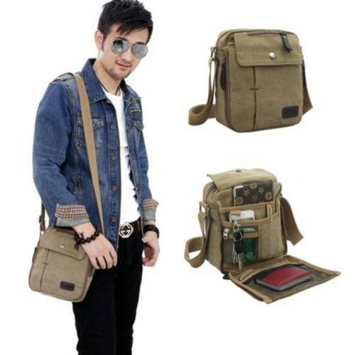 Foto Produk Tas import Multifungsi Pria Tas Bahu Selempang Kanvas Tablet dari StarSungallery