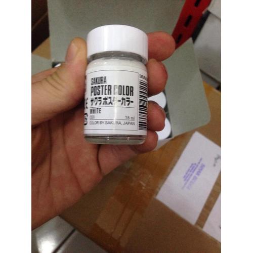Jual SAKURA POSTER COLOR WHITE 15ML BASIC SET PUTIH CAT COLORS WARNA ...