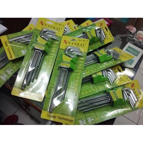 Foto Produk KUNCI L PANJANG BALLPOINT 9 PCS NANKAI / LONG HEX KEY 9PCS NANKAI dari karya pratama abadi
