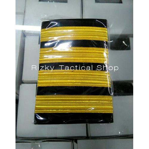 Foto Produk Pangkat Pilot Bar 4 Emas/PangkatPenerbangan dari rizky tactical shop