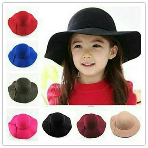 Jual topi pantai anak floppy hat fedora 
